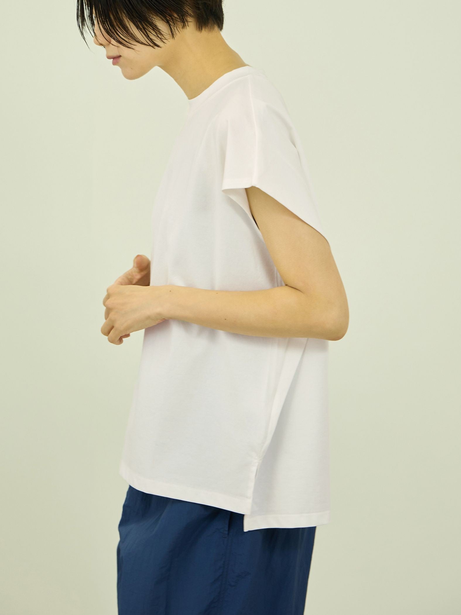 コットンソロナフレンチスリーブTシャツ