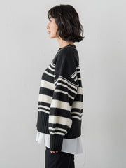 【WEB限定】”ふんわり着心地”ランダムボーダーニット