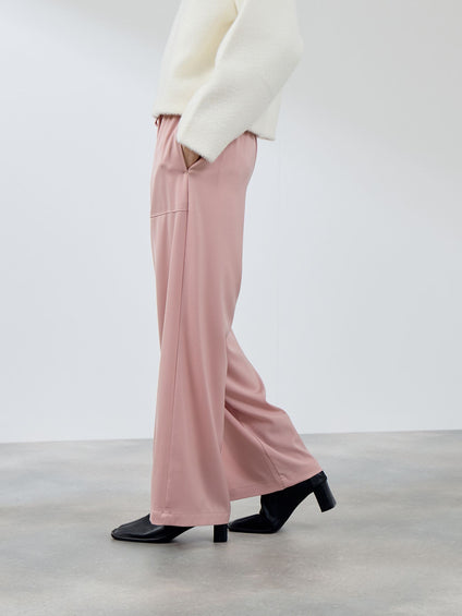 スポンディッシュサテンイージーパンツ≪手洗い可能≫