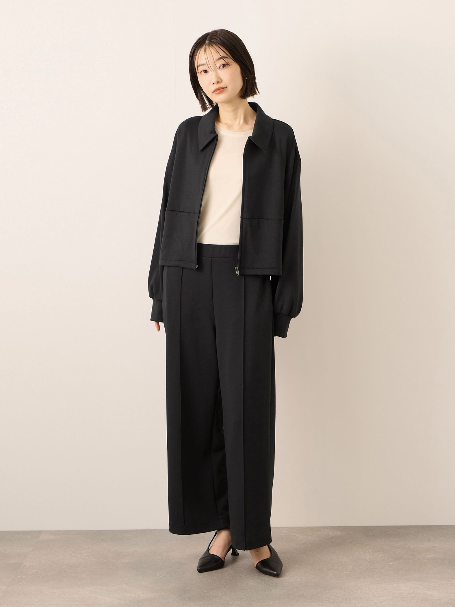 《予約販売》【ふんわり、きちんと。】ライトダンボールワイドパンツ≪手洗い可能≫