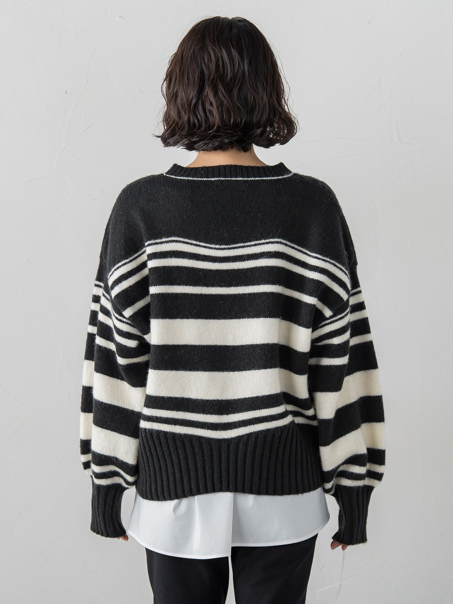 【WEB限定】”ふんわり着心地”ランダムボーダーニット