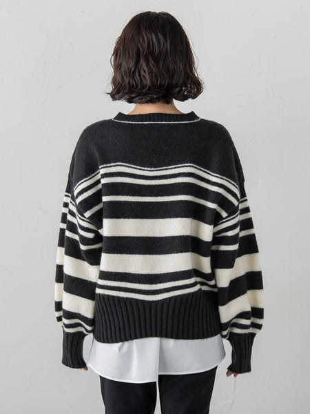 【WEB限定】”ふんわり着心地”ランダムボーダーニット