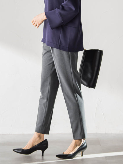 【WEB限定】美シルエット裏起毛ストレッチパンツ≪13号あり/毛玉防止≫