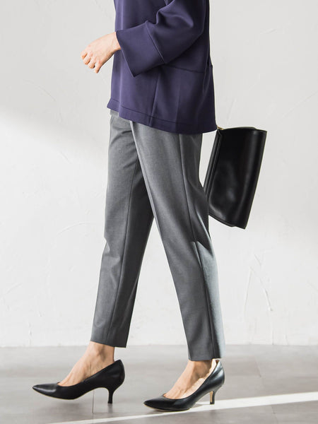 【WEB限定】美シルエット裏起毛ストレッチパンツ≪13号あり/毛玉防止≫