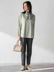 【WEB限定】美シルエット裏起毛ストレッチパンツ≪13号あり/毛玉防止≫