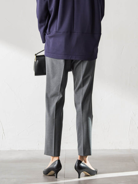 【WEB限定】美シルエット裏起毛ストレッチパンツ≪13号あり/毛玉防止≫