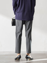 【WEB限定】美シルエット裏起毛ストレッチパンツ≪13号あり/毛玉防止≫