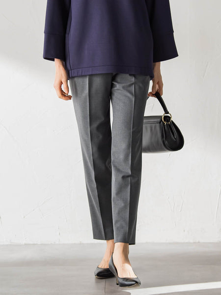 【WEB限定】美シルエット裏起毛ストレッチパンツ≪13号あり/毛玉防止≫