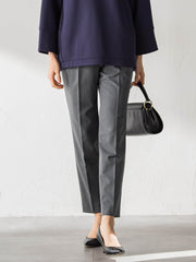 【WEB限定】美シルエット裏起毛ストレッチパンツ≪13号あり/毛玉防止≫