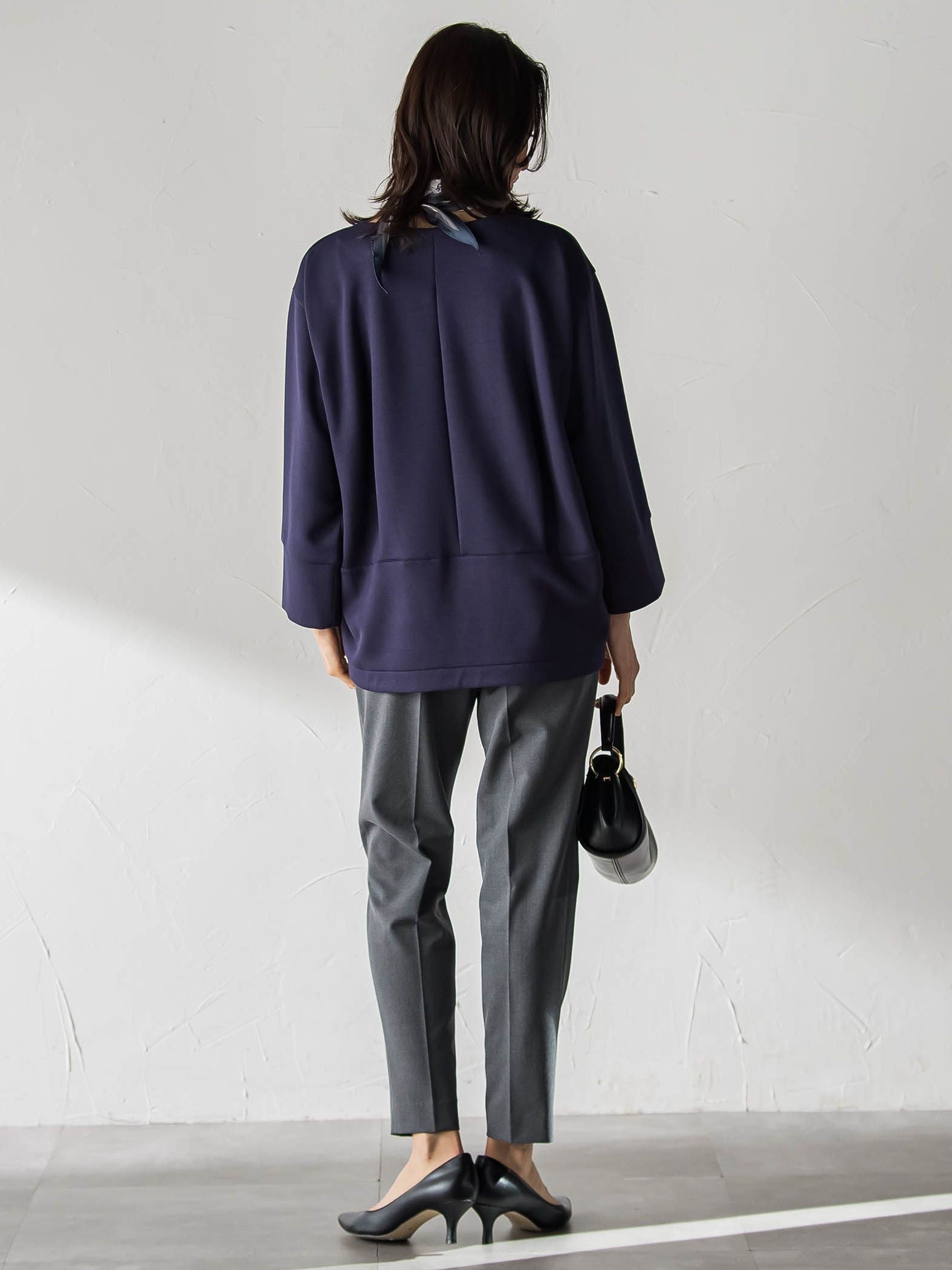 【WEB限定】美シルエット裏起毛ストレッチパンツ≪13号あり/毛玉防止≫