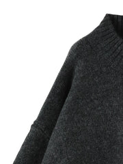 【WEB限定】”毎日頼れる”ゆったりモックネックニット