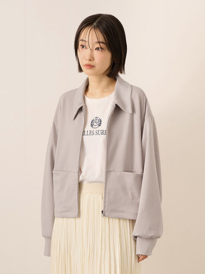 《予約販売》【ふんわり、きちんと。】ライトダンボールステンカラーブルゾン≪手洗い可能≫