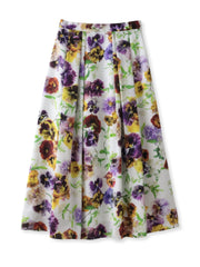 【KEITA KAWASAKI × Viaggio Bluコラボ】パンジープリントスカート