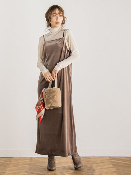 スノーベロアキャミワンピース≪手洗い可能≫