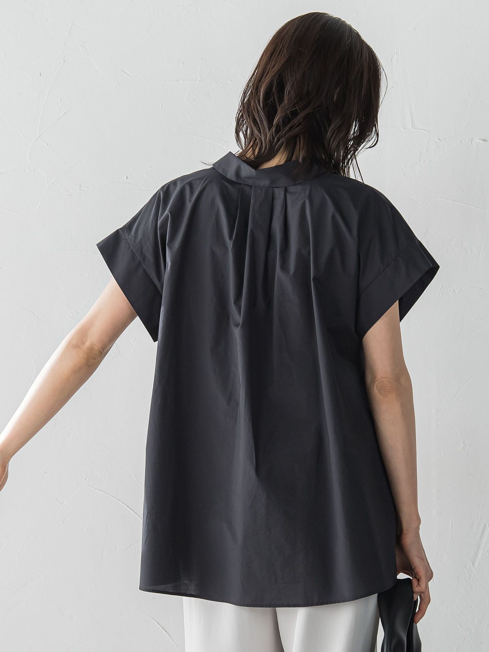 タイプライターペプラムブラウス≪洗濯機で洗える≫