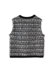 ファンシーツイードニットジレ