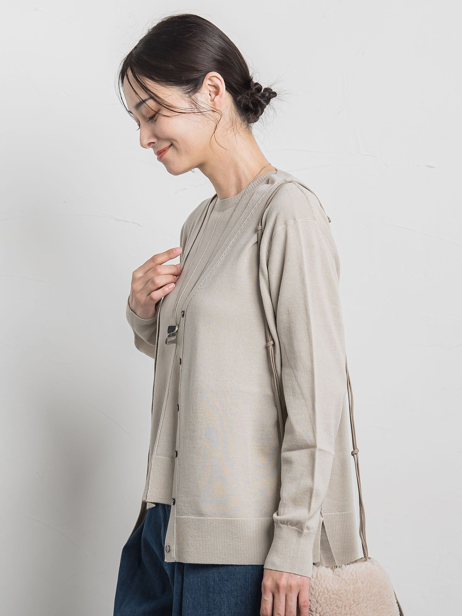 【WEB限定】ウォッシャブルウールカーディガン≪洗える≫