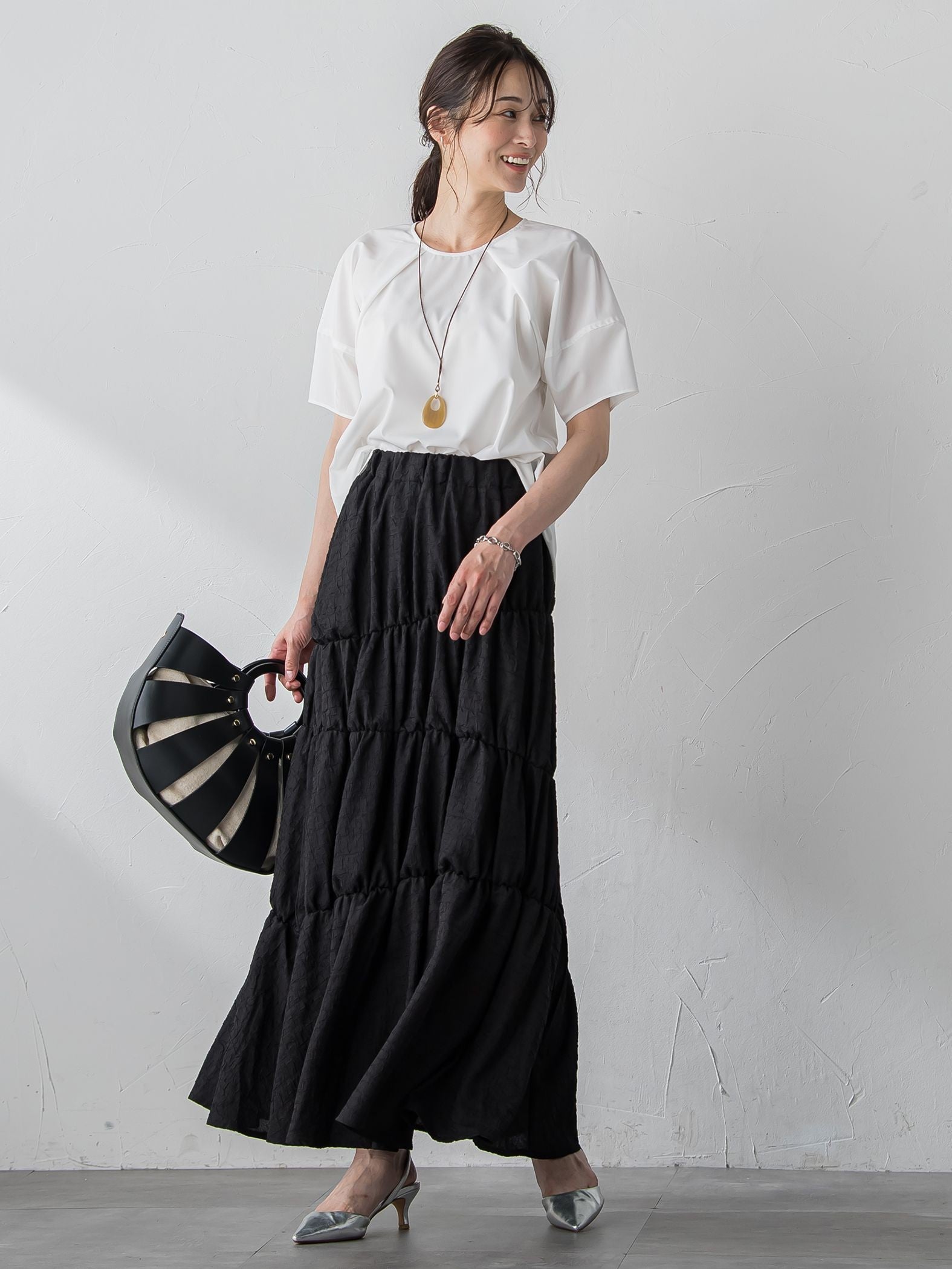 WEB＆一部店舗限定】イレギュラーシャーリングスカート