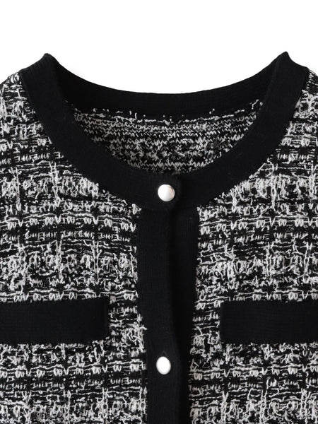 ファンシーツイードニットジレ