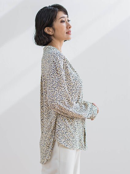 くずしドットブラウス