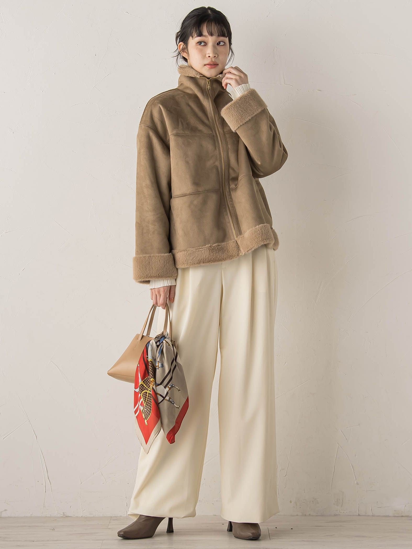 【WEB限定】フェイクムートンファーコート