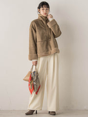 【WEB限定】フェイクムートンファーコート