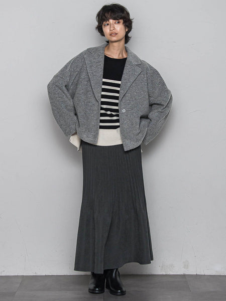 【ふわもち】ボーダーニット≪洗濯機で洗える≫