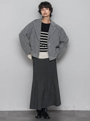 【ふわもち】ボーダーニット≪洗濯機で洗える≫