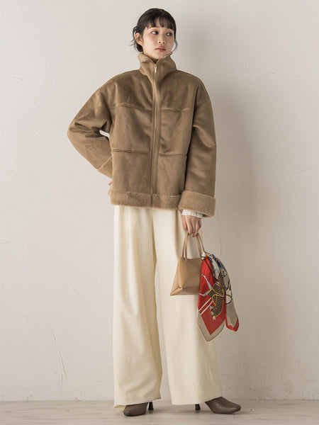 【WEB限定】フェイクムートンファーコート