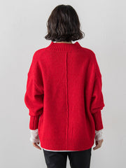 【WEB限定】”毎日頼れる”ゆったりモックネックニット