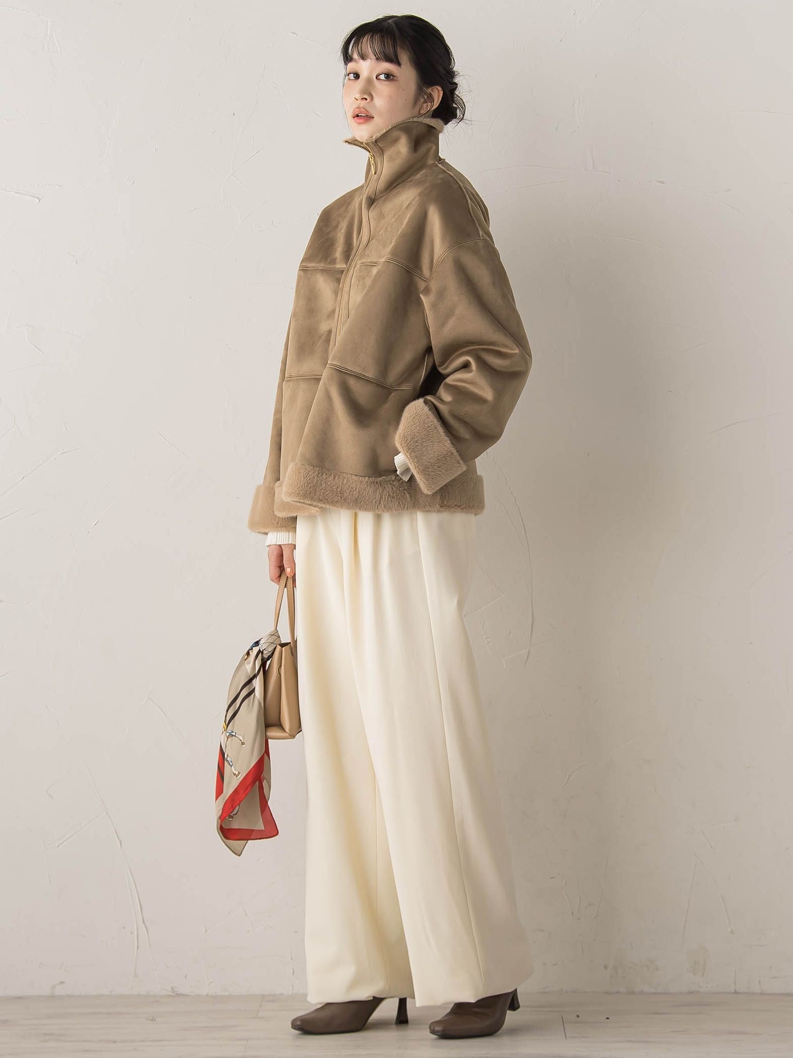 【WEB限定】フェイクムートンファーコート