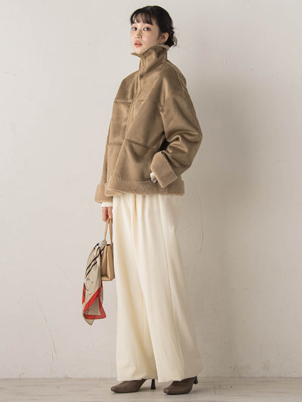 【WEB限定】フェイクムートンファーコート