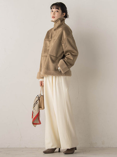 【WEB限定】フェイクムートンファーコート