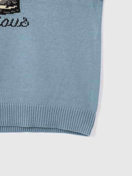 アニマルジャカードニットプルオーバー≪手洗い可能≫