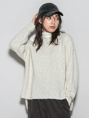 ラメスパンコールクルーネックニット≪手洗い可能≫