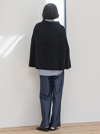 【WEB限定/大きいサイズ】”楽暖”裏起毛ワイドパンツ≪洗濯機で洗える≫