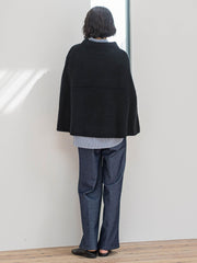 【WEB限定/大きいサイズ】”楽暖”裏起毛ワイドパンツ≪洗濯機で洗える≫