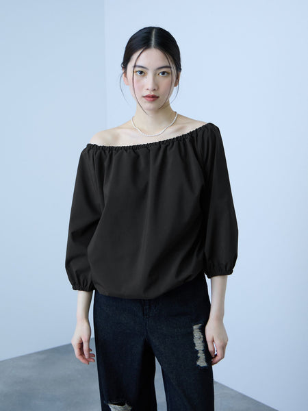 【キレカジ】撥水バルーンブラウス