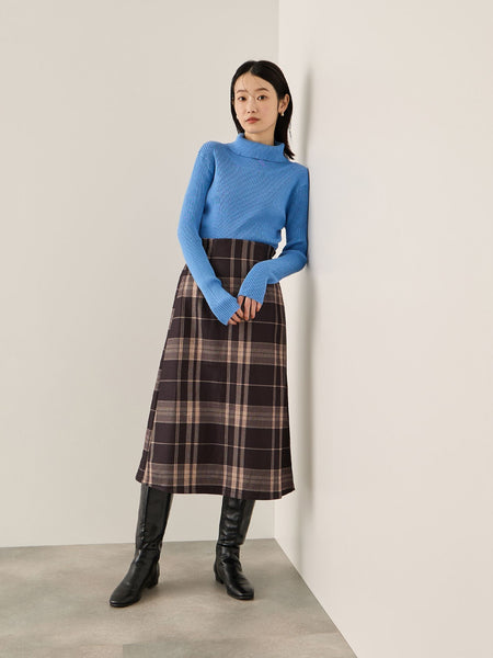 調温バックボタンハイネックニット≪手洗い可能≫