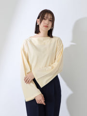 ハイゲージ天竺ボートネックプルオーバー