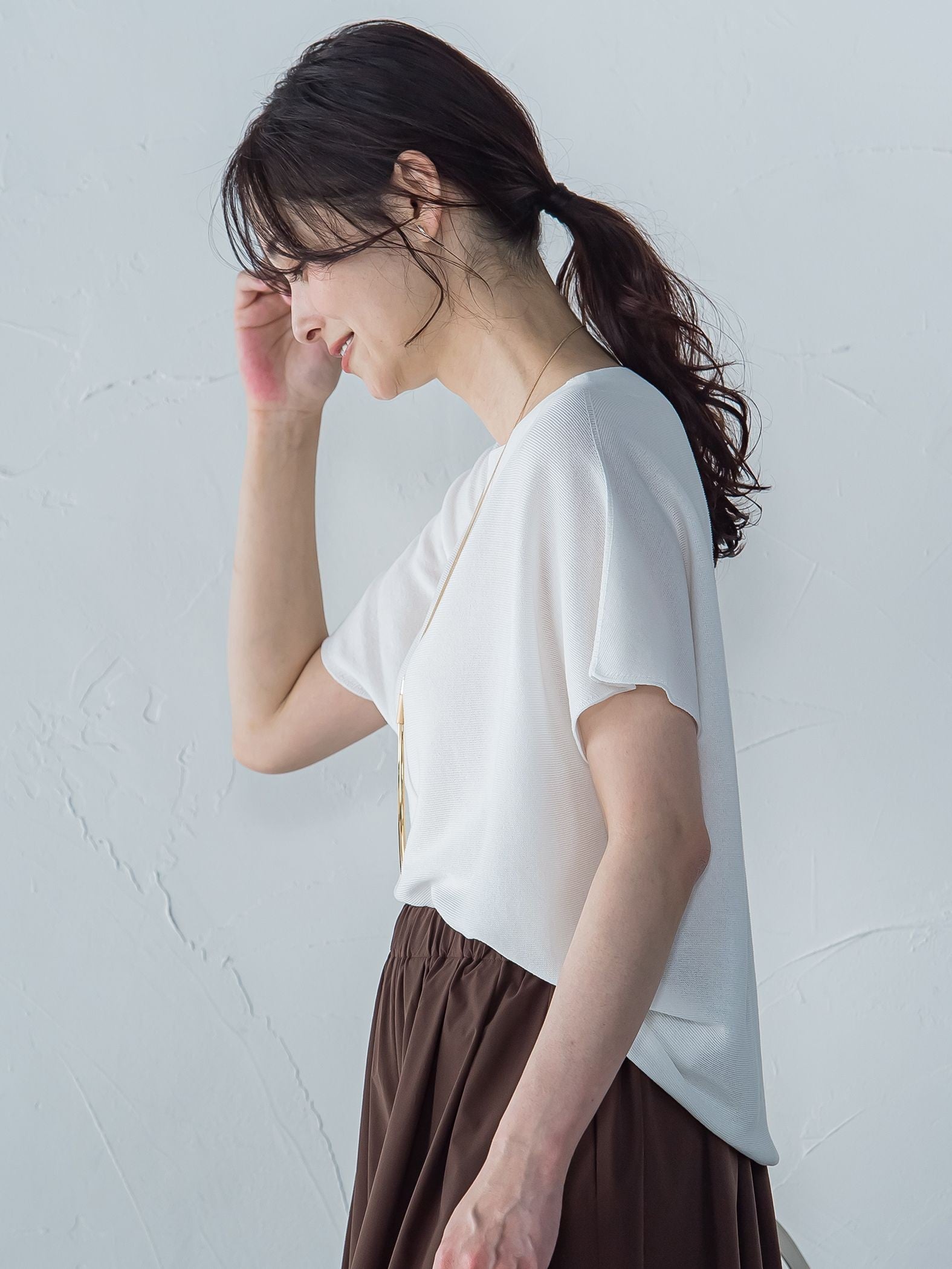ストレスフリーペーパーヤーンニット≪手洗い可能≫
