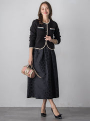 【WEB限定】バイカラーニットジャケット