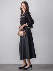 【WEB限定】バイカラーニットジャケット