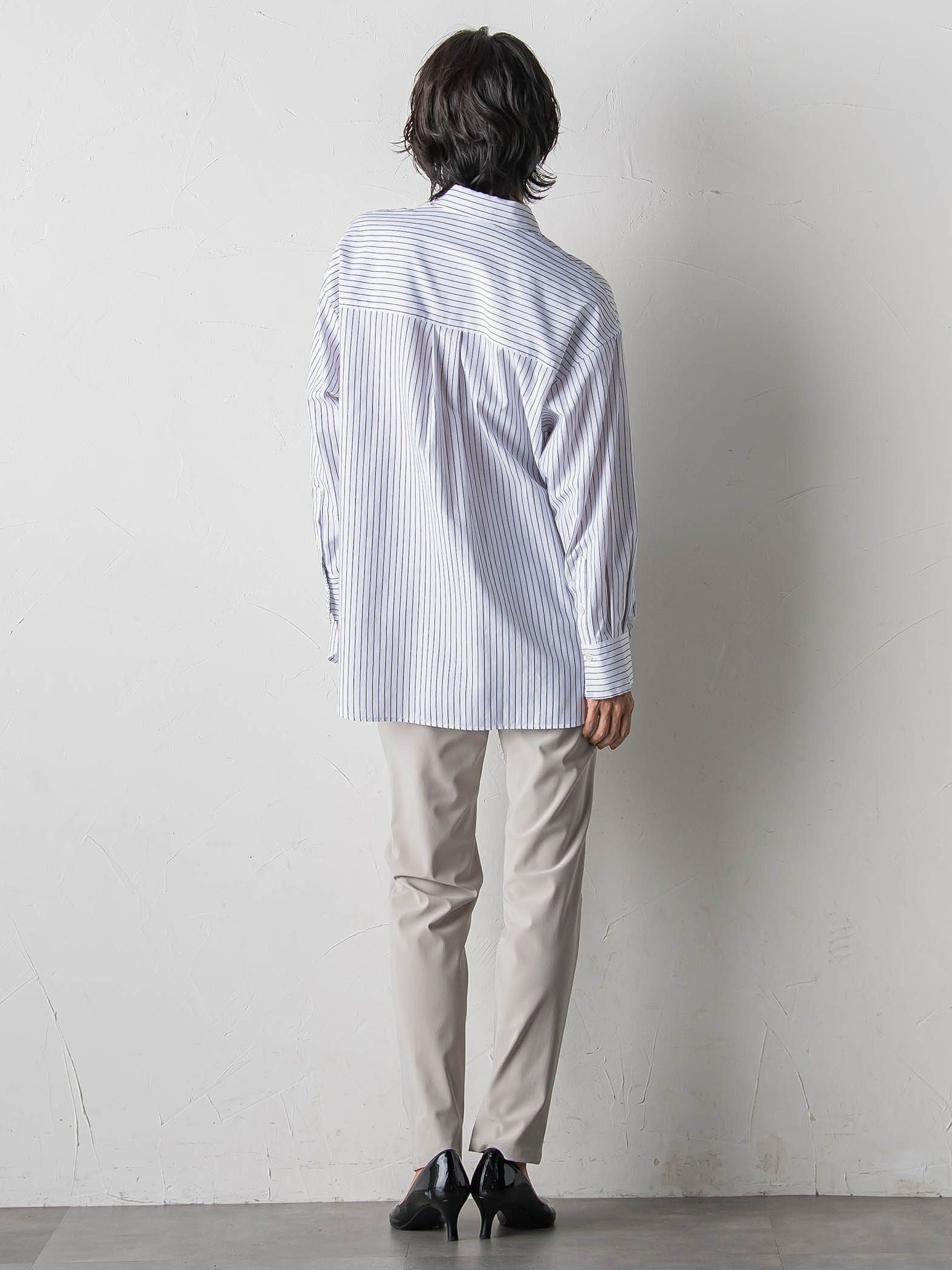ドビーストライプシャツ