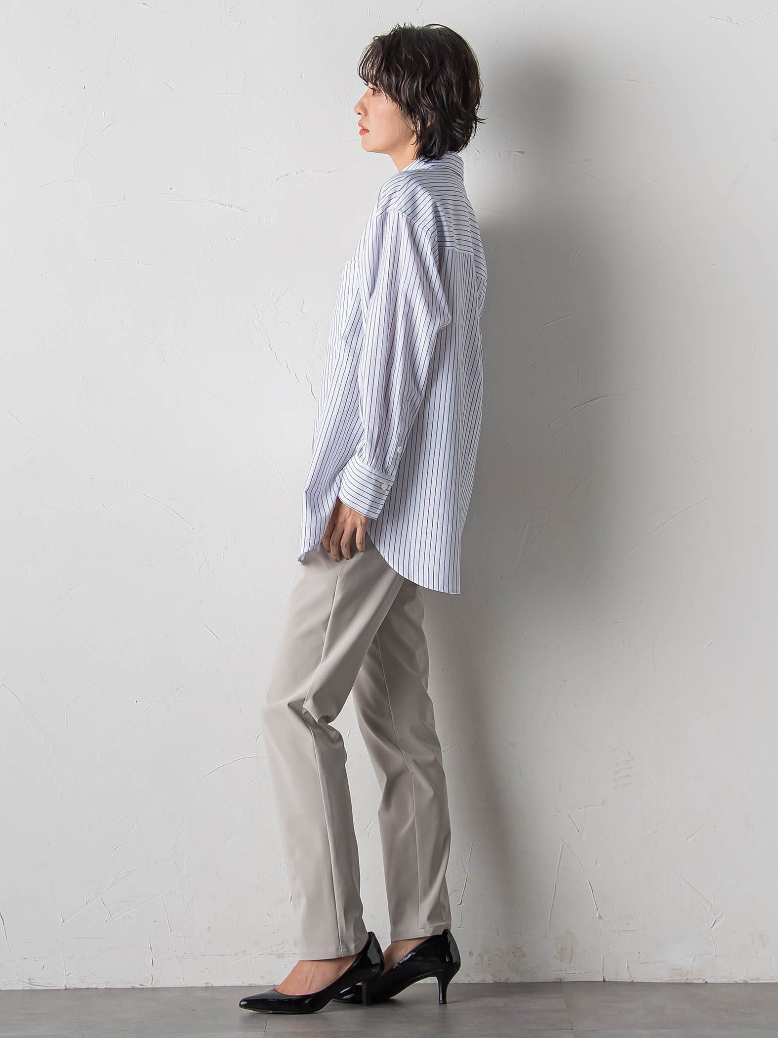 ドビーストライプシャツ
