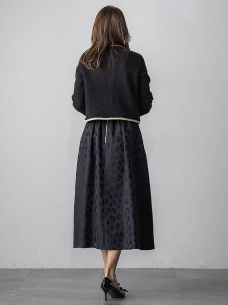 【WEB限定】バイカラーニットジャケット