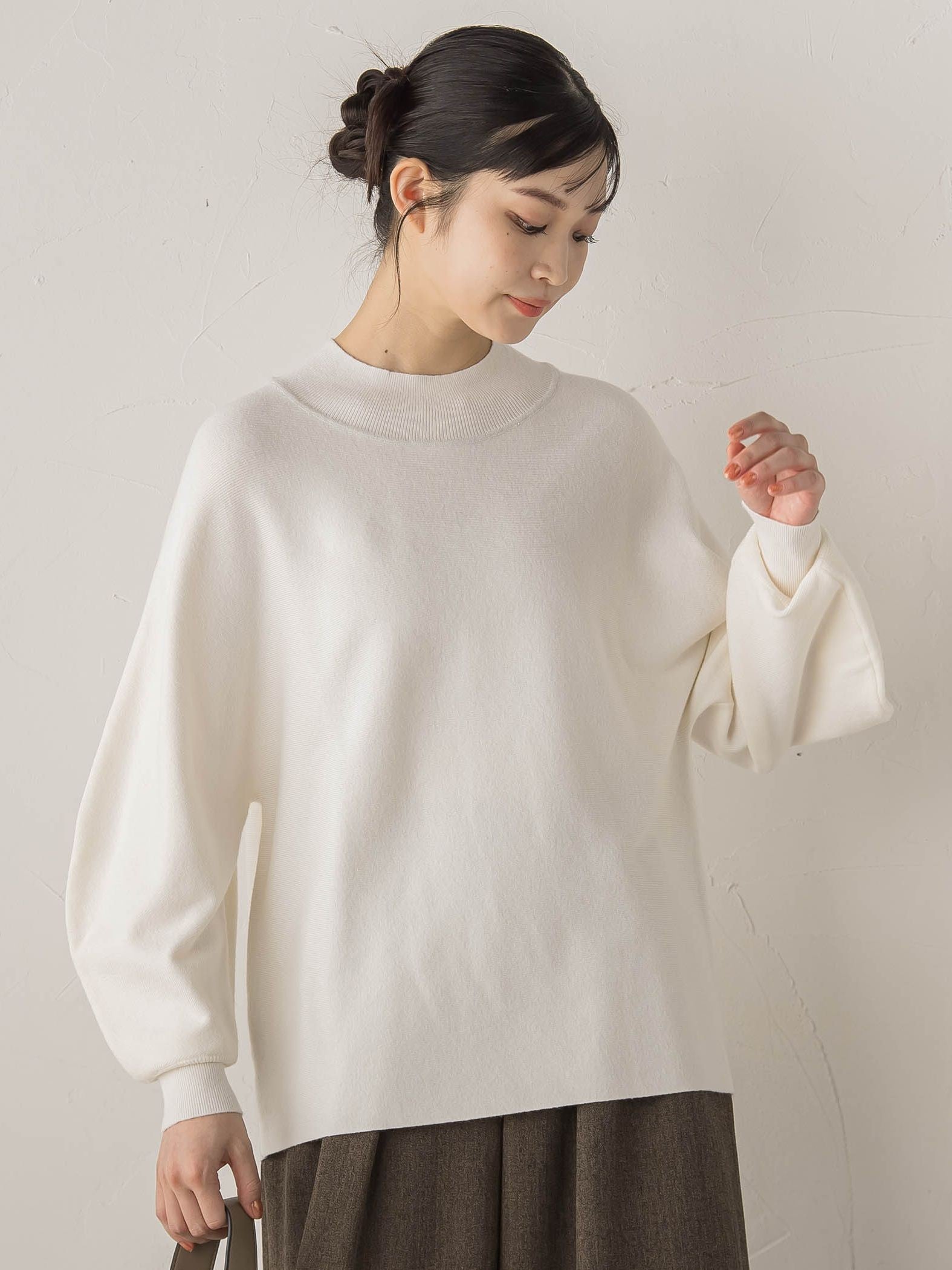 ウォッシャブルバナナスリーブニット≪手洗い可能≫