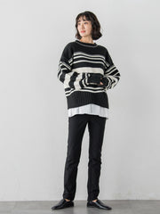 【WEB限定】”ふんわり着心地”ランダムボーダーニット