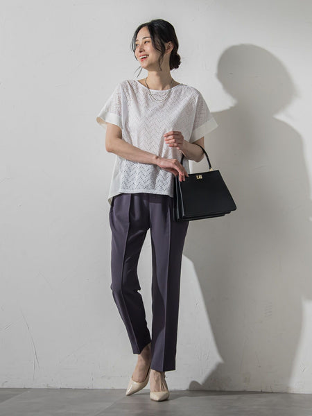 とっこ 様 Hickory Stripe White Stitch Draw String Pants(XS NAVYxWHITE