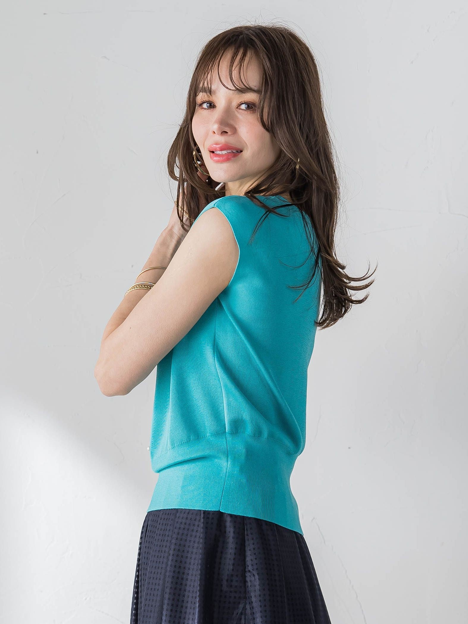 LUCINDA前後2wayパールニット